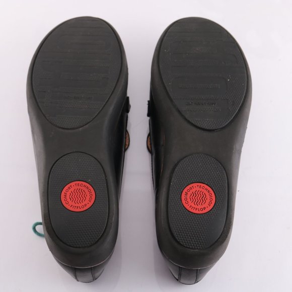 Fitflop Petrina Chain Loafer Platfrom Slip On Women 9 Black Leather Comfy Toning - Picture 10 of 14